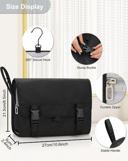 Custom Hanging Travel Toiletry Bag with Zipper Compartments