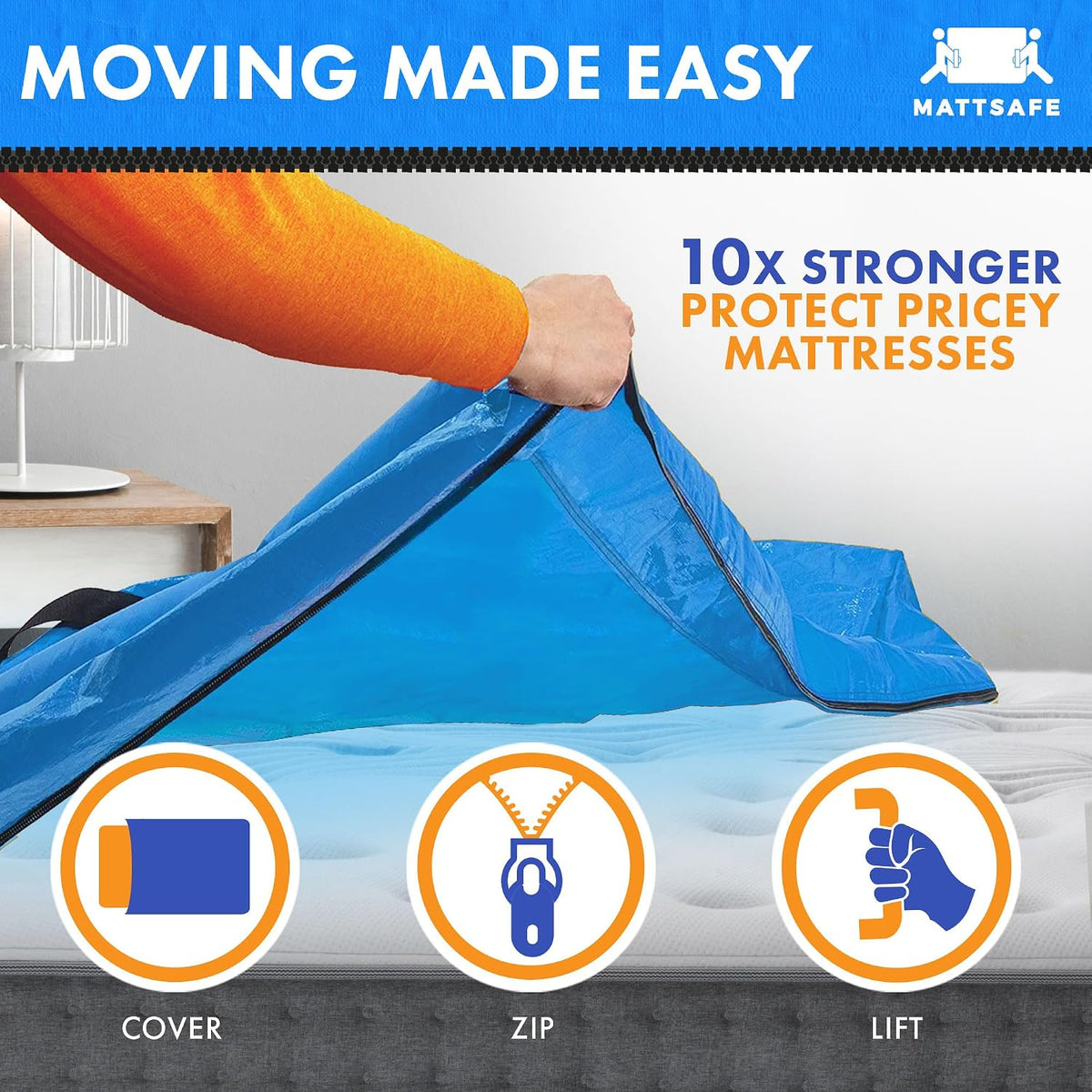 Custom Heavy-Duty Moving Storage Bag with Reinforced Handles
