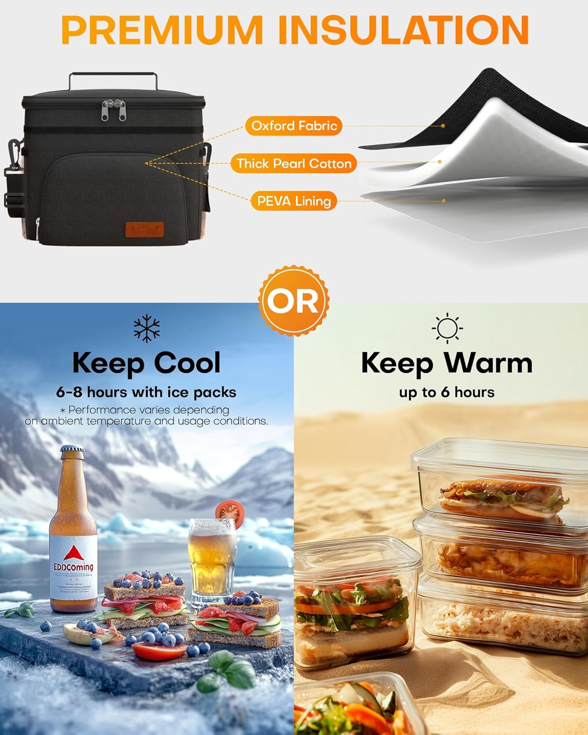 Custom Insulated Cooler Bag with Leak-Resistant Lining