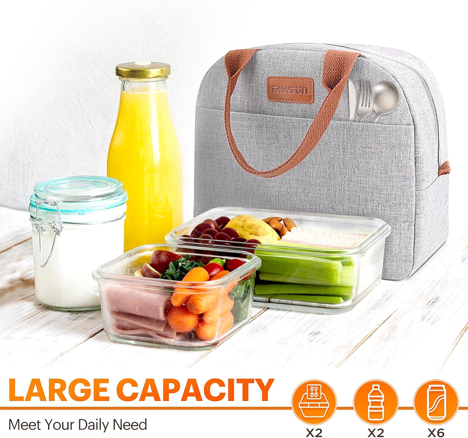 Custom Insulated Lunch Cooler Bag with Front Pocket
