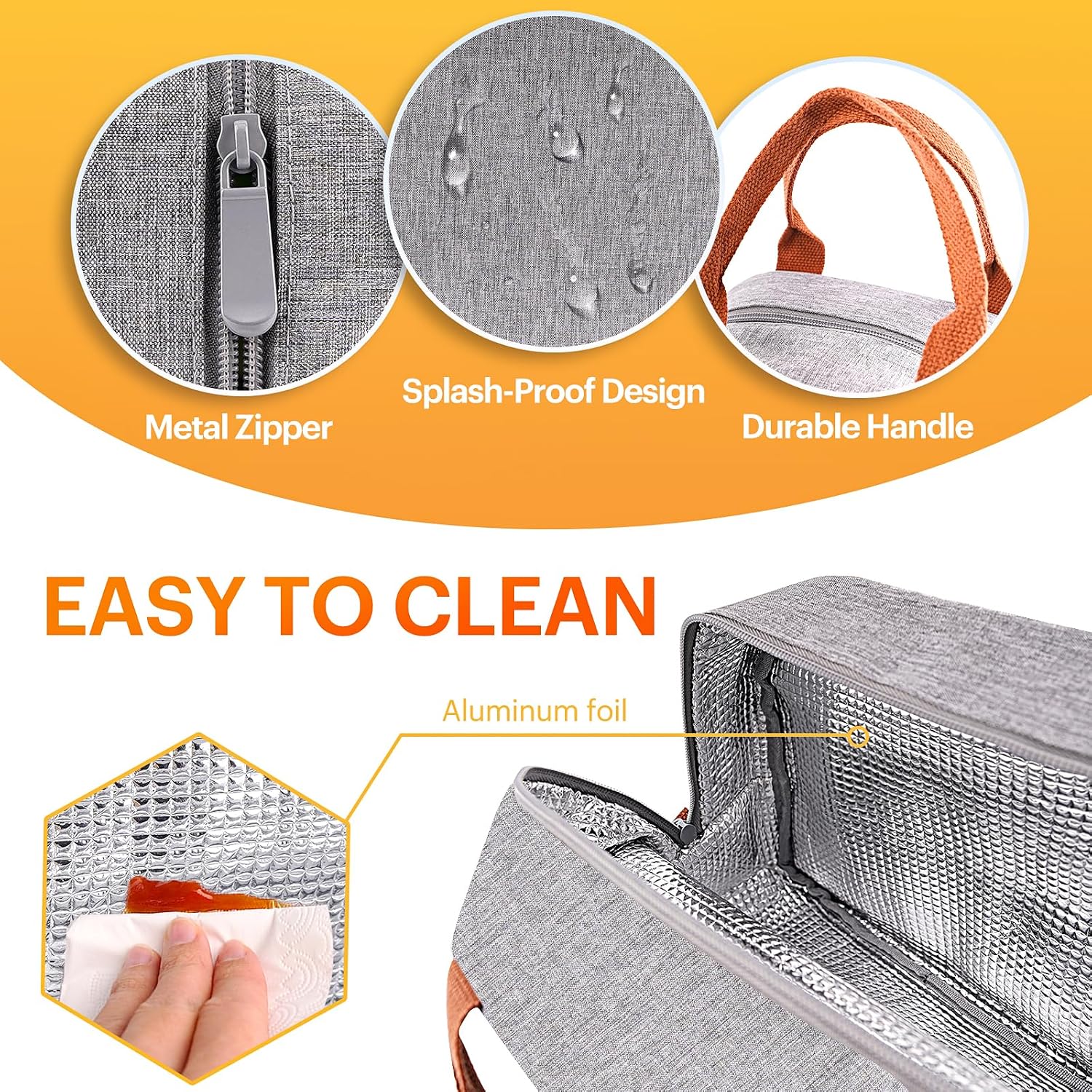 Custom Insulated Lunch Cooler Bag with Front Pocket