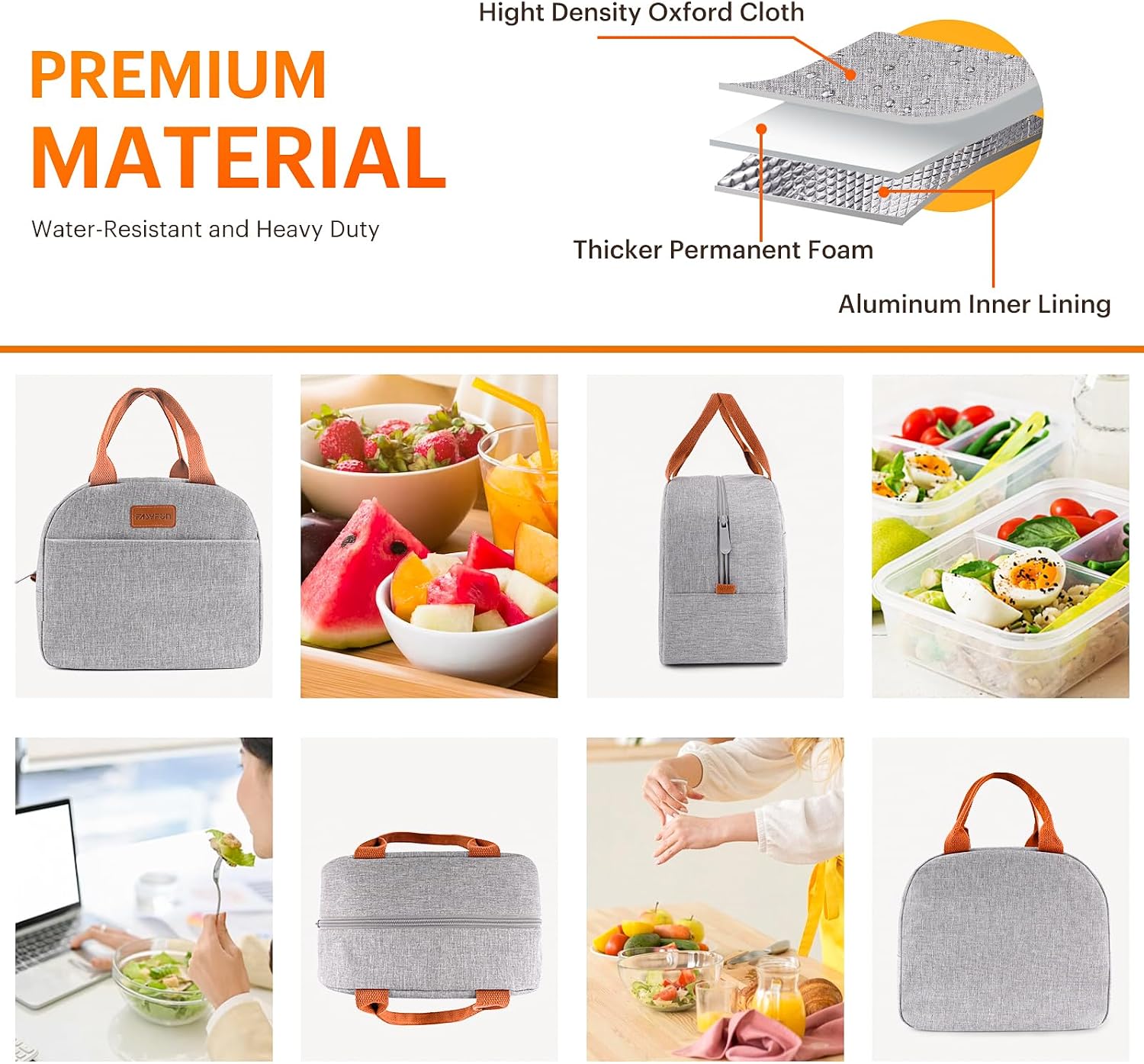 Custom Insulated Lunch Cooler Bag with Front Pocket