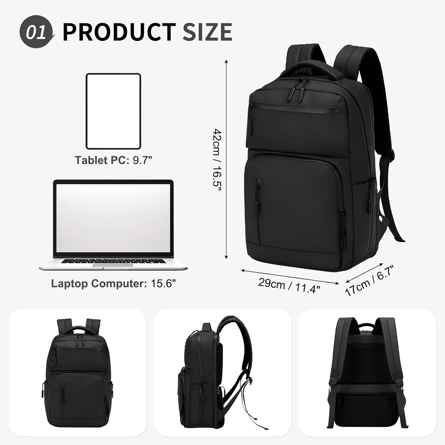 Custom Laptop Backpack with Anti-Theft Pocket