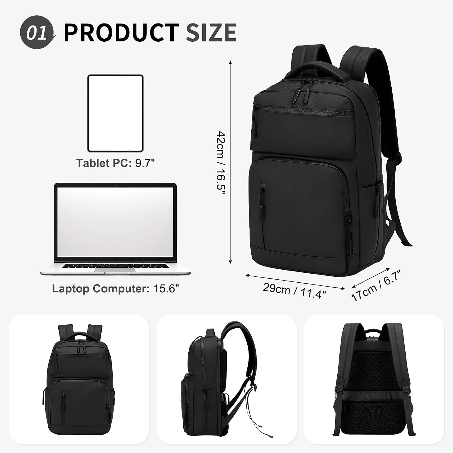 Custom Laptop Backpack with Anti-Theft Pocket
