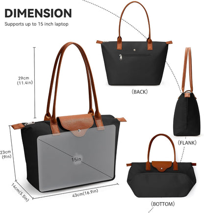 Custom Large-Capacity Nylon Tote Bag with Zipper