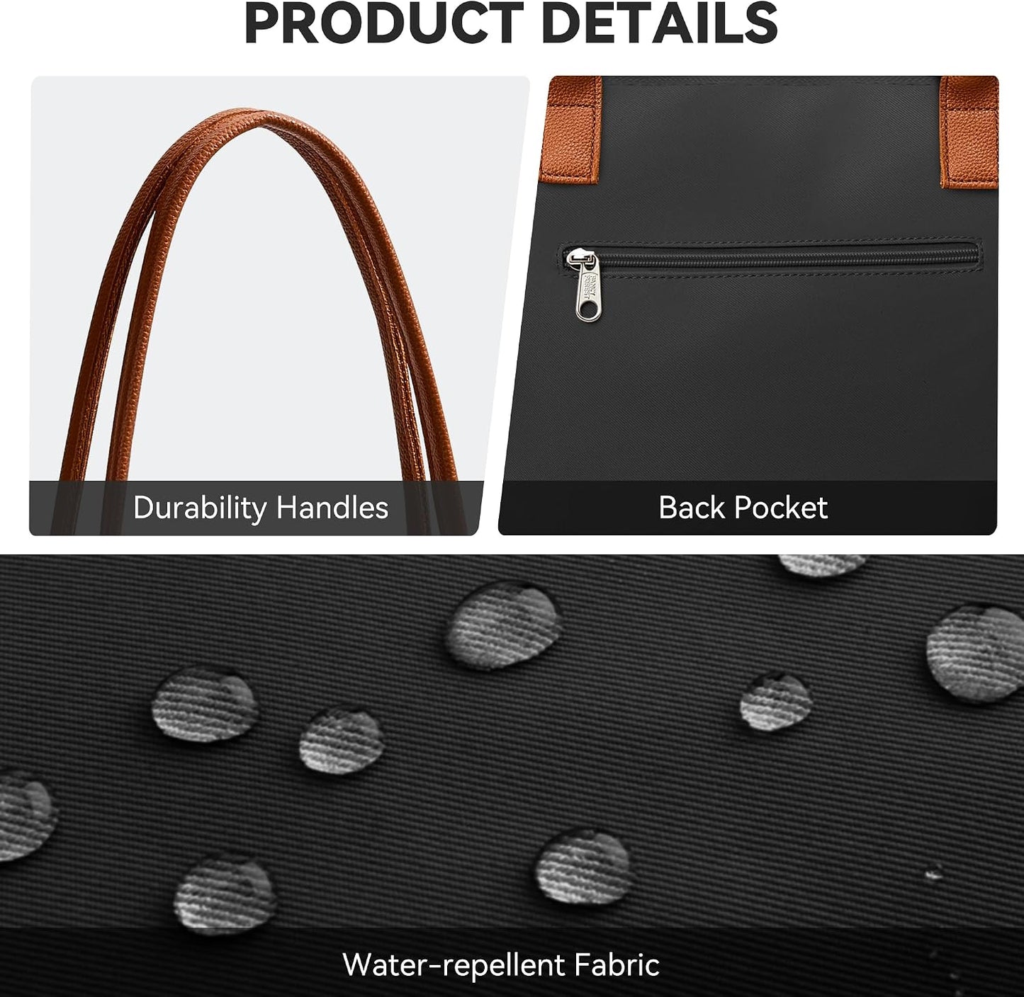 Custom Large-Capacity Nylon Tote Bag with Zipper