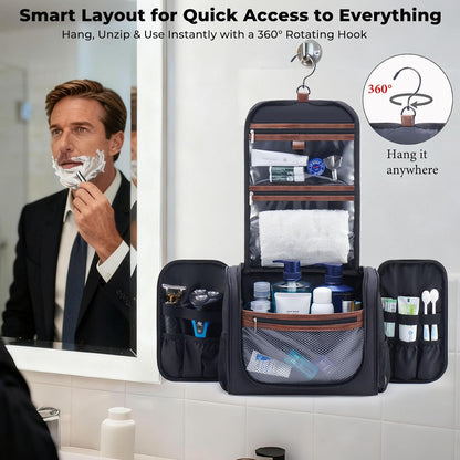 Custom Large Hanging Travel Toiletry Bag with Hook