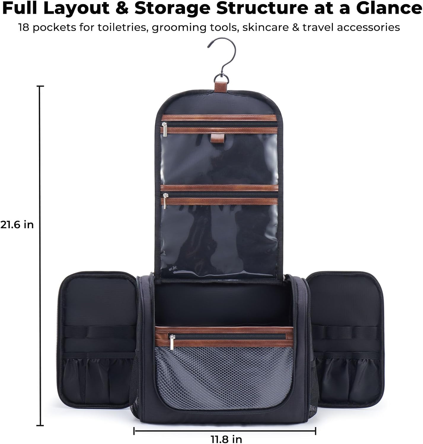 Custom Large Hanging Travel Toiletry Bag with Hook