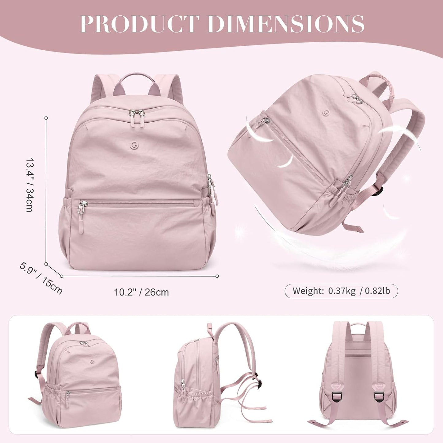 Custom Lightweight Nylon Backpack with Organized Compartments
