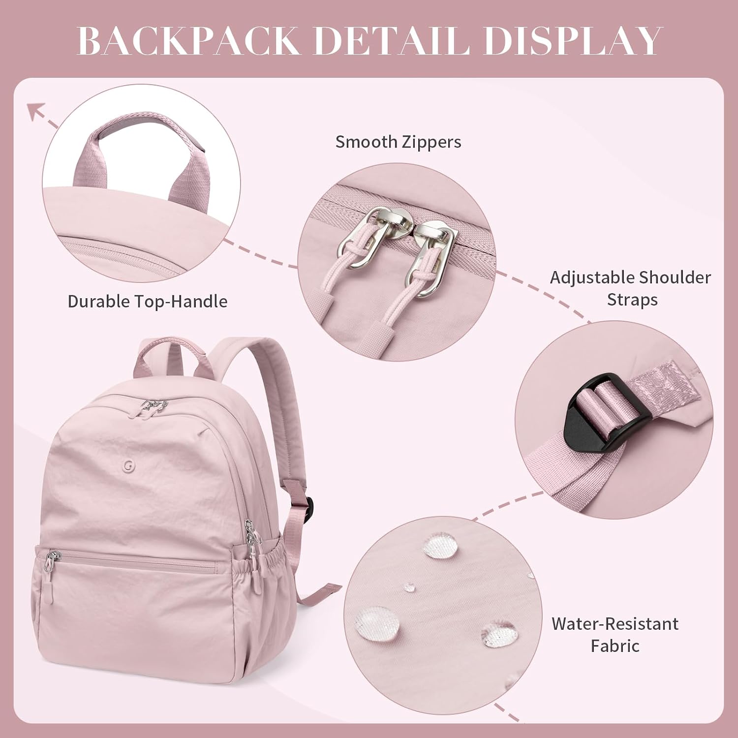 Custom Lightweight Nylon Backpack with Organized Compartments