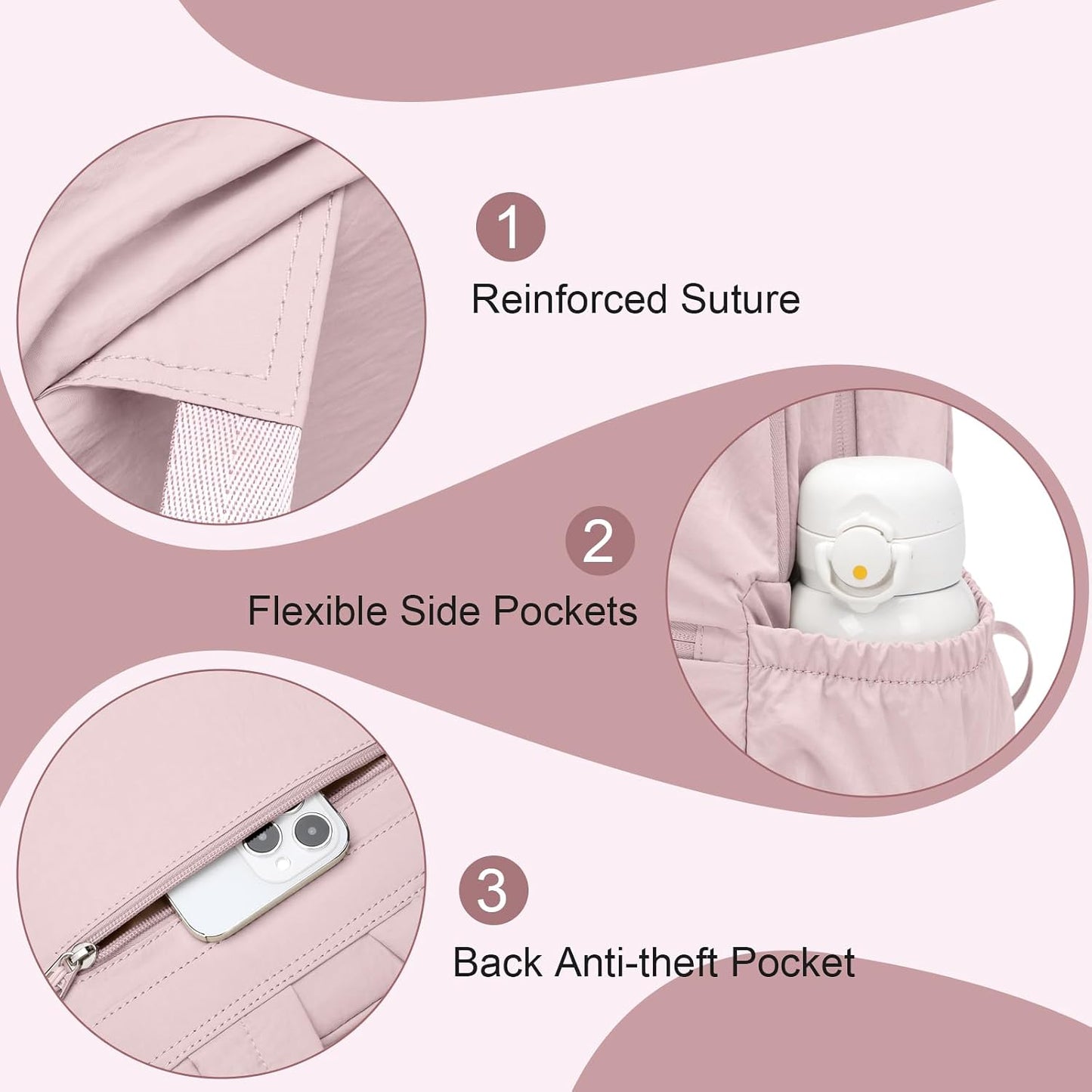 Custom Lightweight Nylon Backpack with Organized Compartments