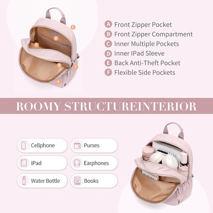 Custom Lightweight Nylon Backpack with Organized Compartments