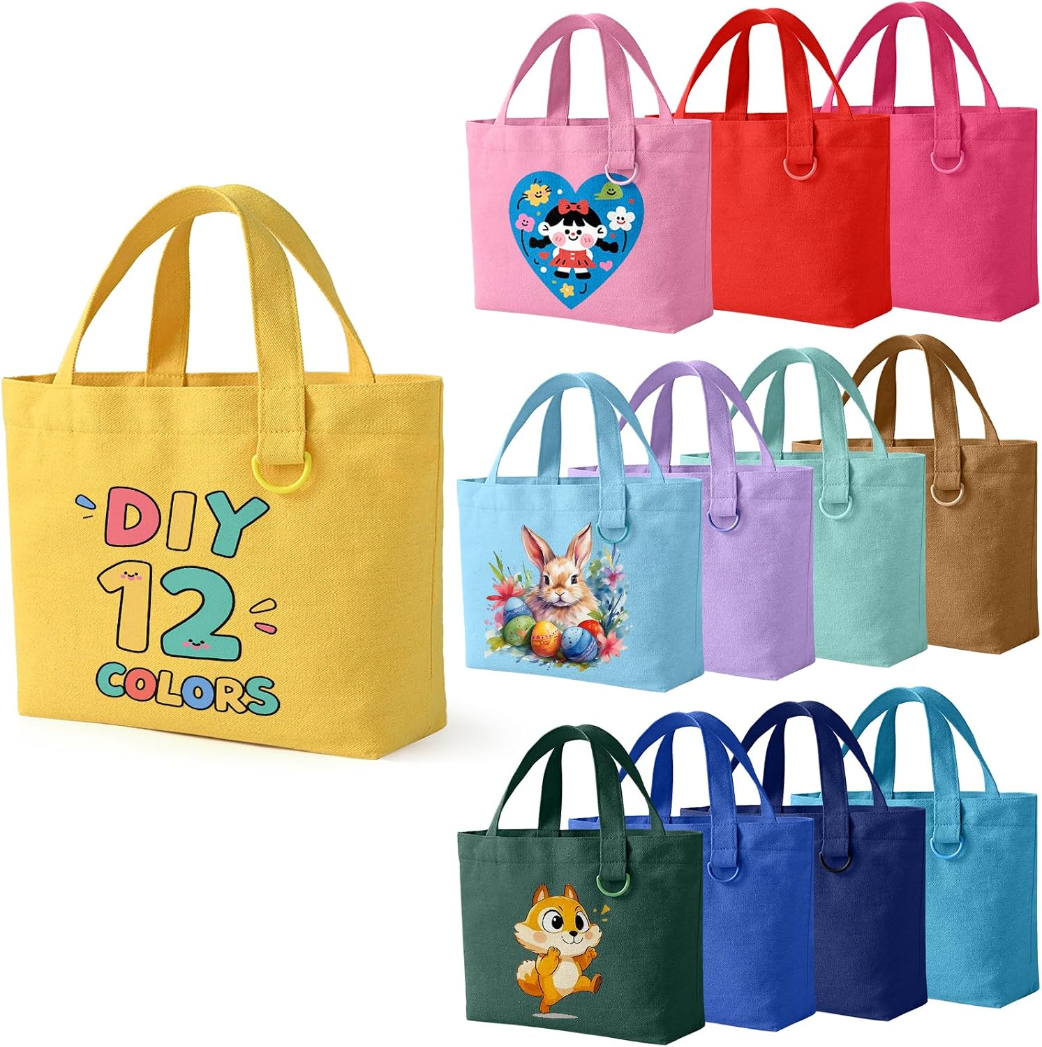 Custom Mini Canvas Tote Bag with Reinforced Handles