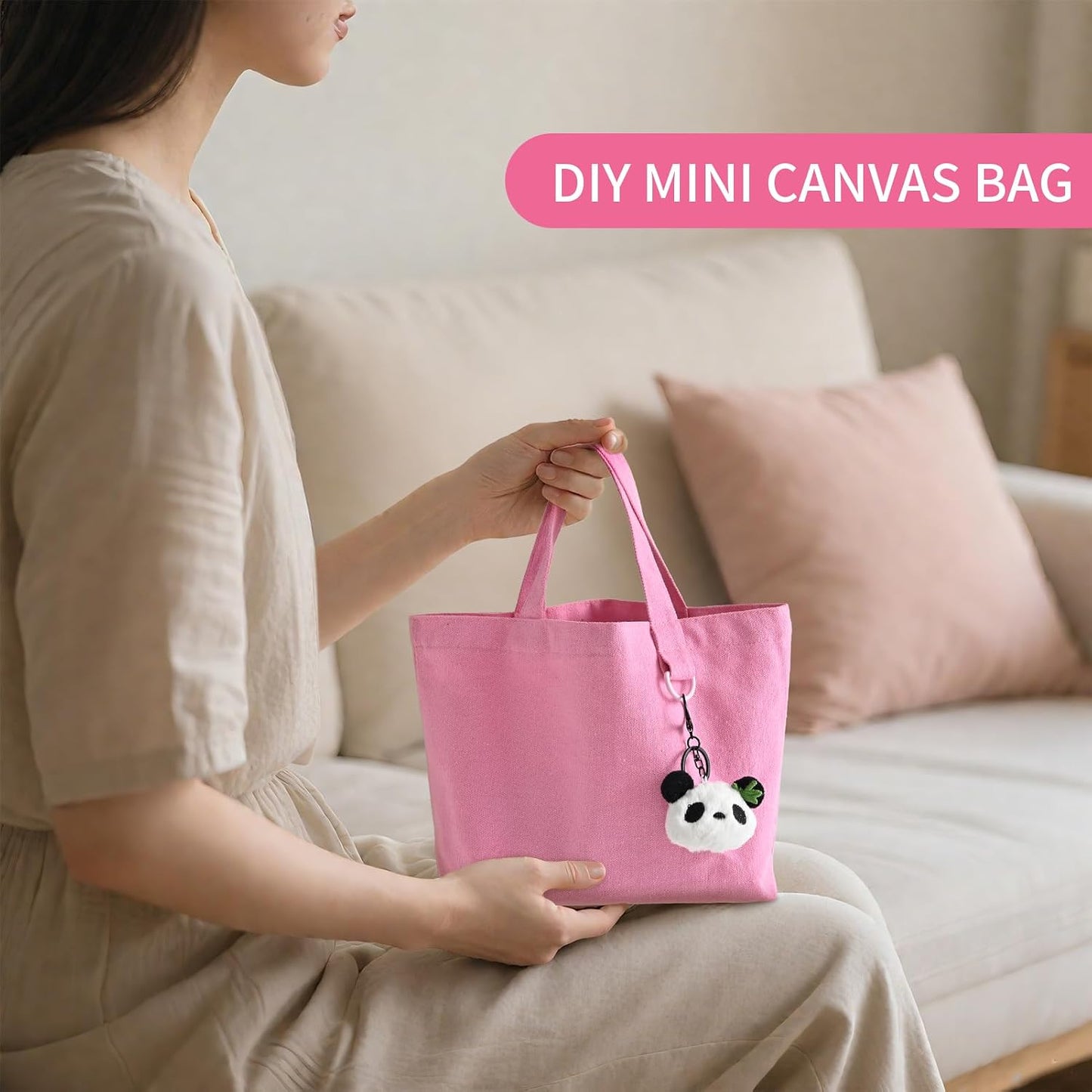 Custom Mini Canvas Tote Bag with Reinforced Handles