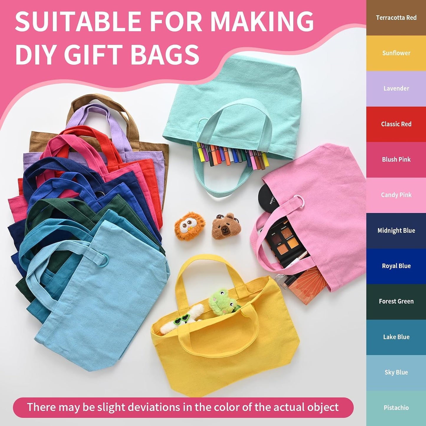 Custom Mini Canvas Tote Bag with Reinforced Handles