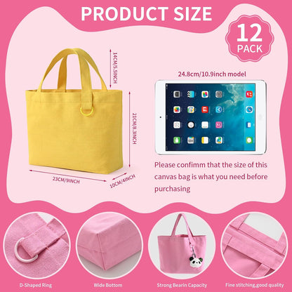 Custom Mini Canvas Tote Bag with Reinforced Handles