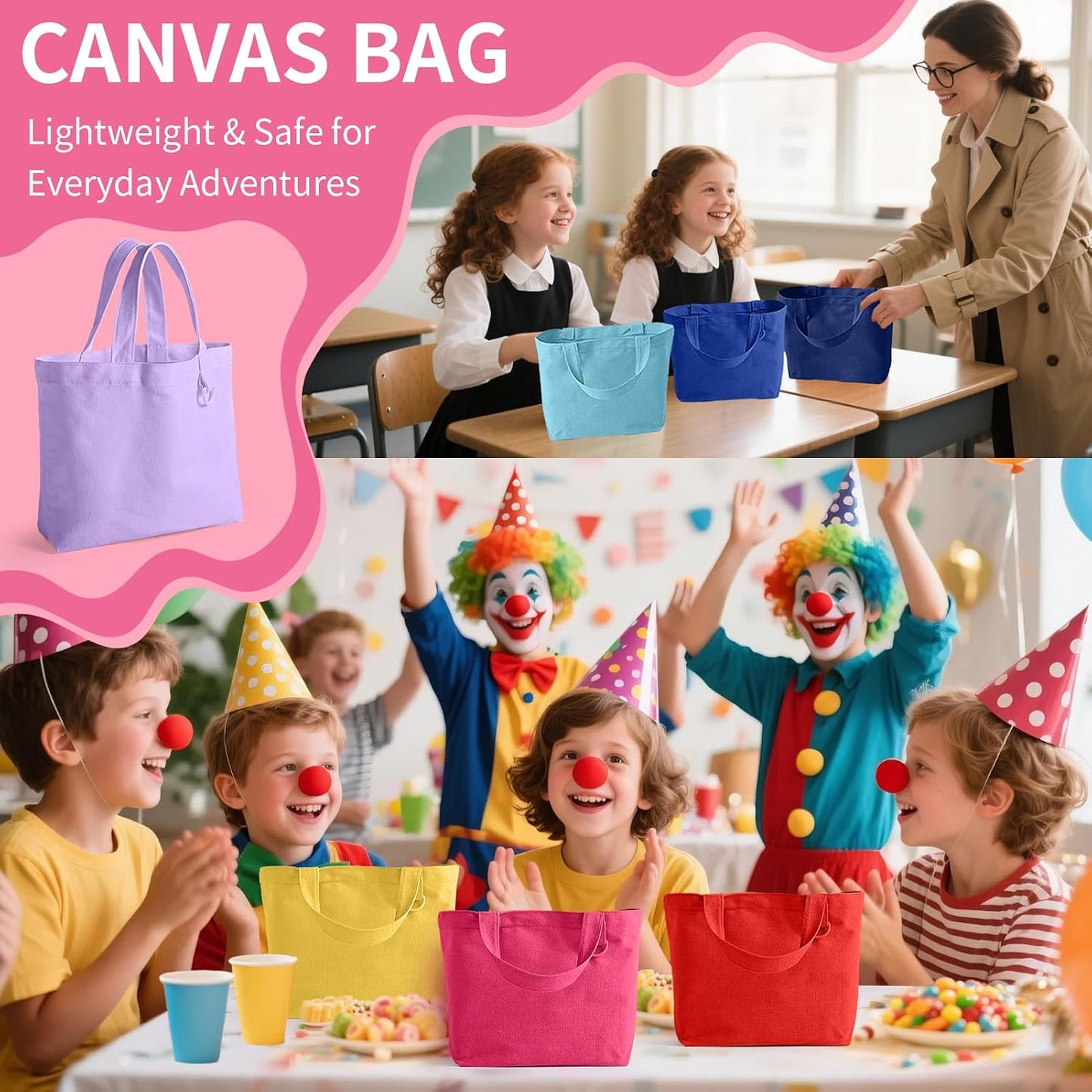 Custom Mini Canvas Tote Bag with Reinforced Handles