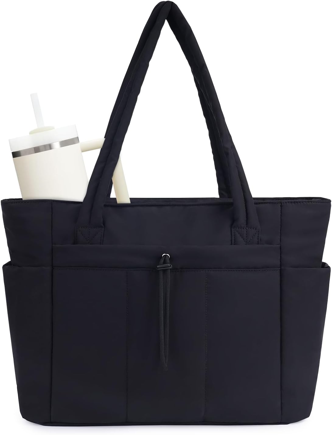 Custom Puffer Tote Bag with Laptop Compartment