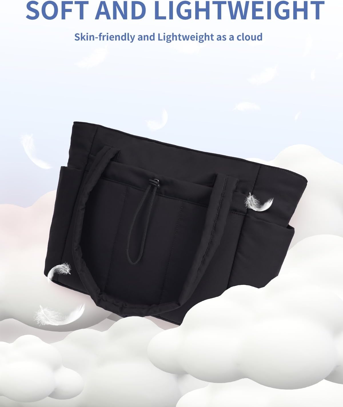 Custom Puffer Tote Bag with Laptop Compartment