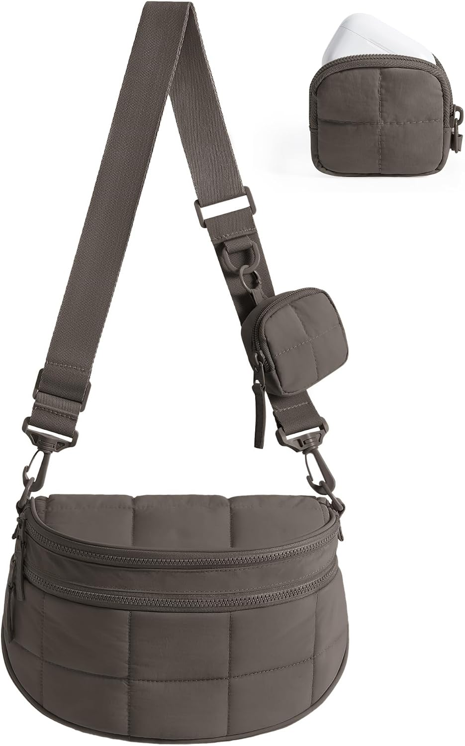 Custom Quilted Crossbody Sling Bag with Pouch