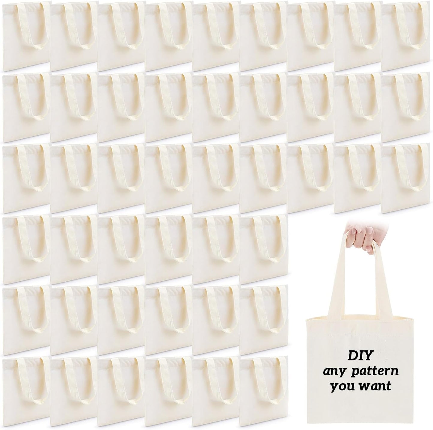 Custom Small Canvas Tote Bag for Crafts and Events