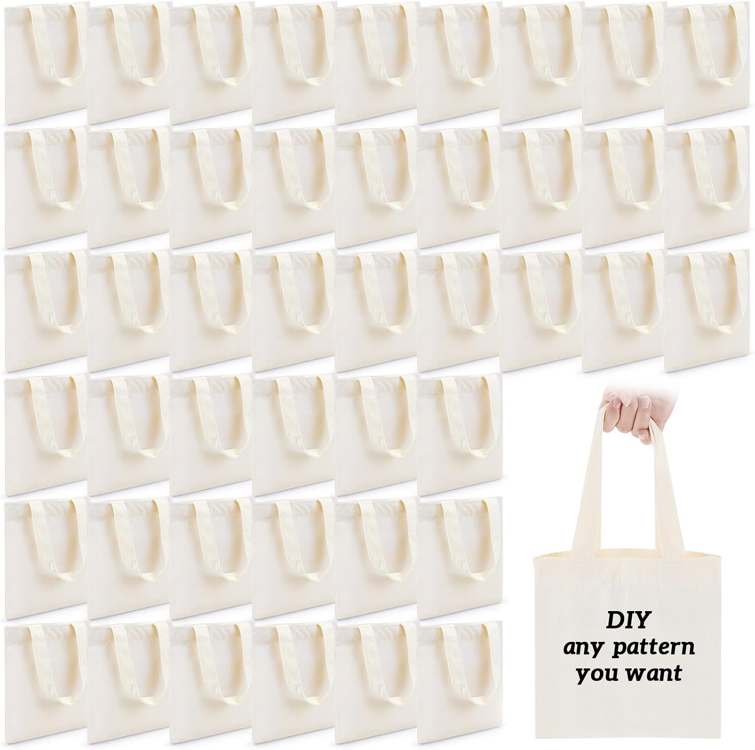 Custom Small Canvas Tote Bag for Crafts and Events
