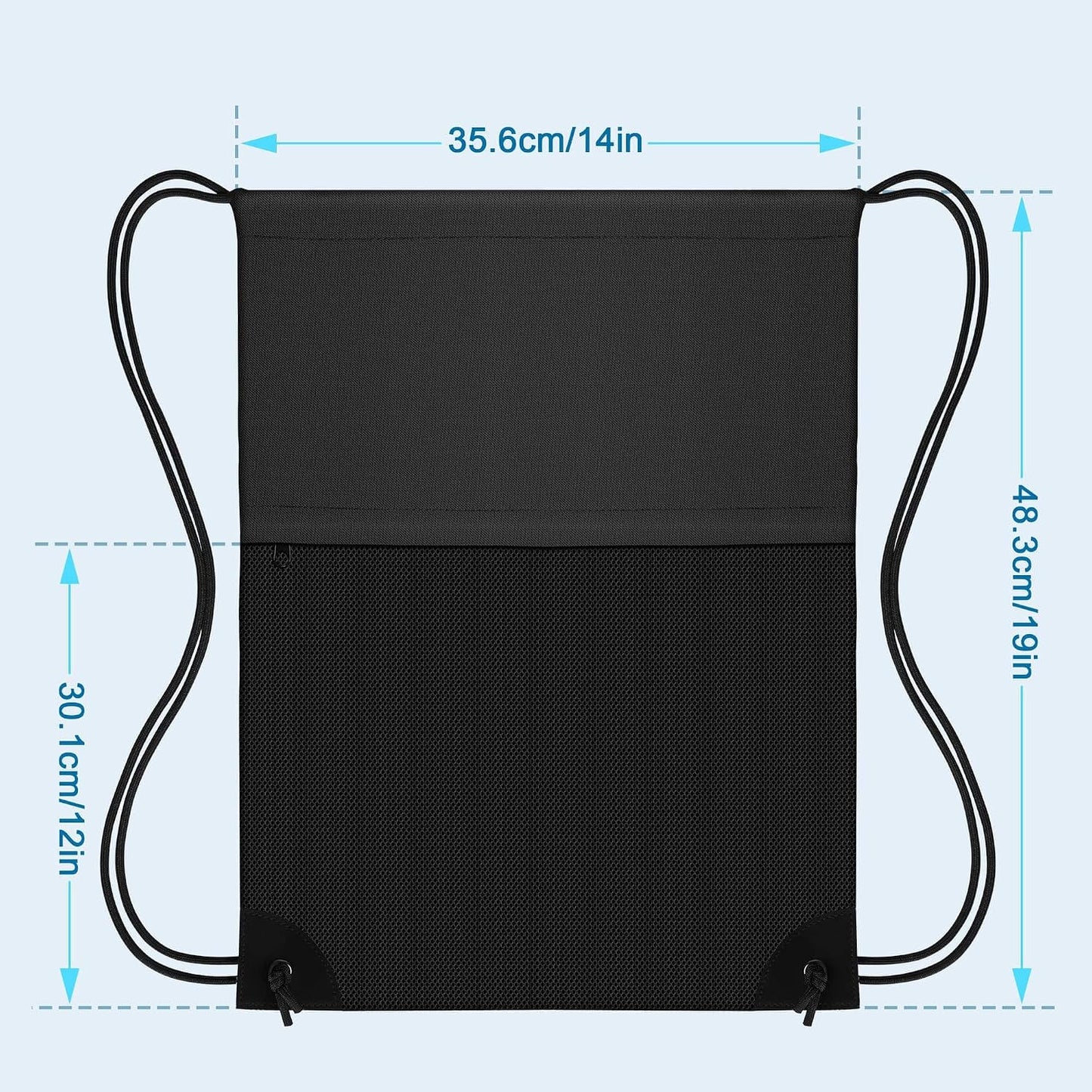 Custom Sports Drawstring Backpack with Mesh Pocket