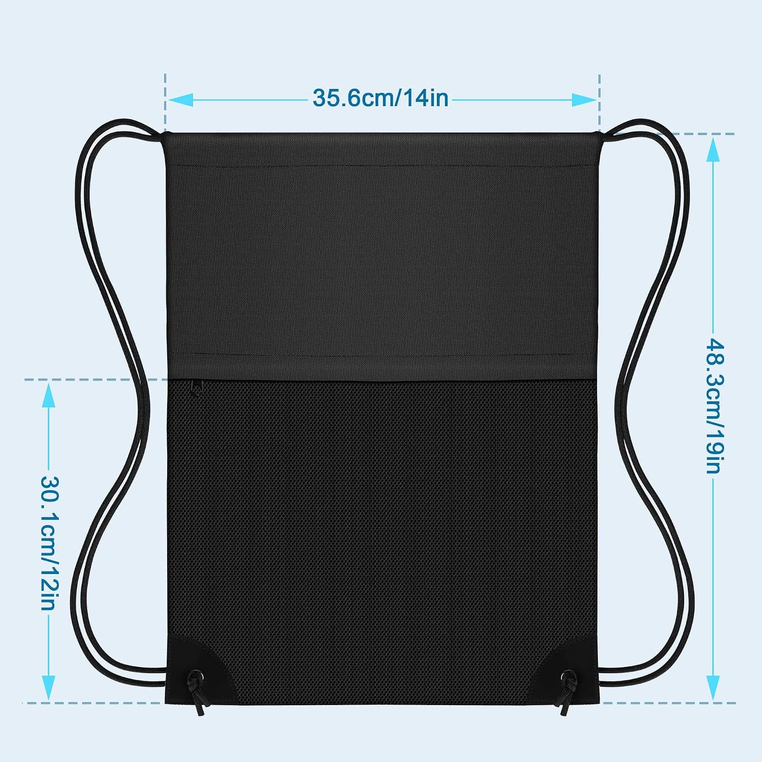 Custom Sports Drawstring Backpack with Mesh Pocket