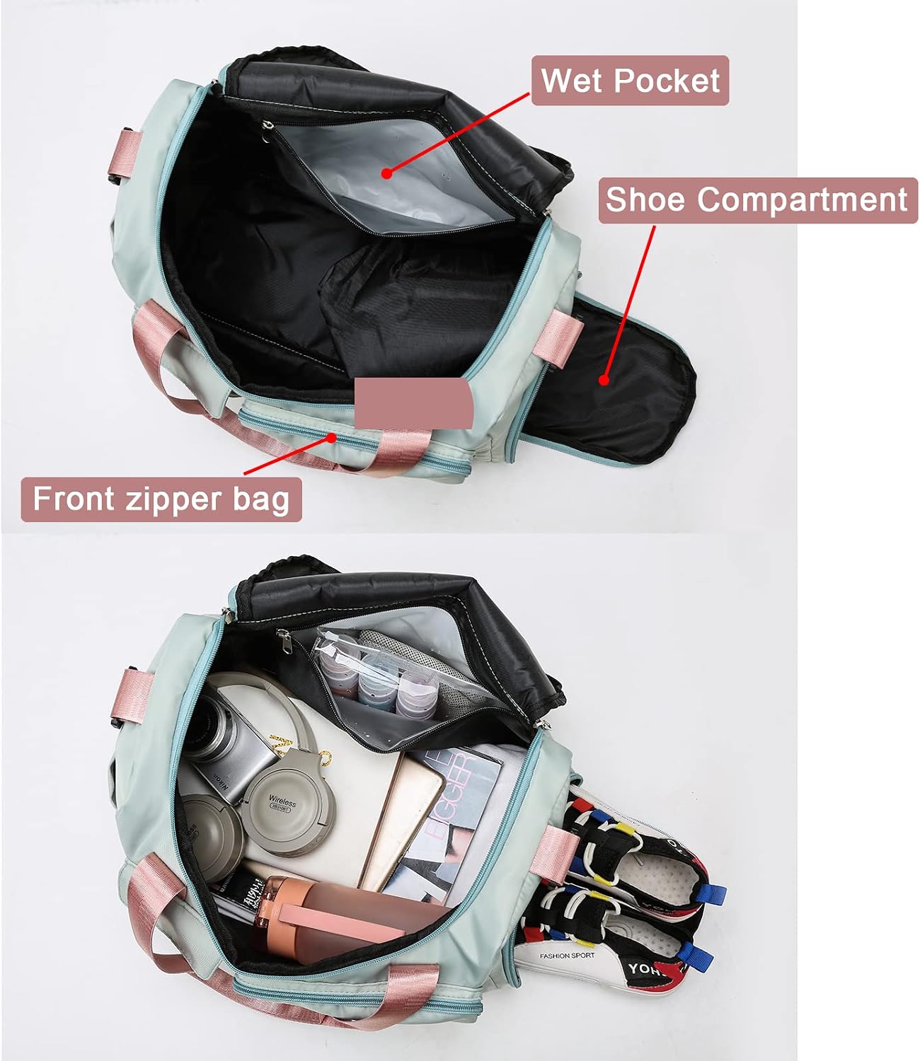 Custom Sports Duffel Bag with Shoe Compartment