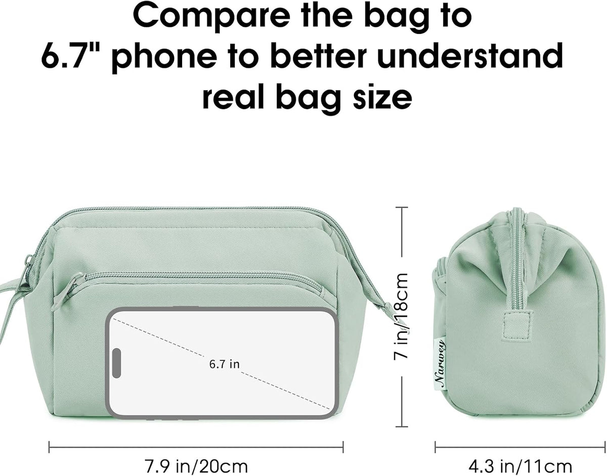 Custom Travel Cosmetic Bag with Wide Open Structure