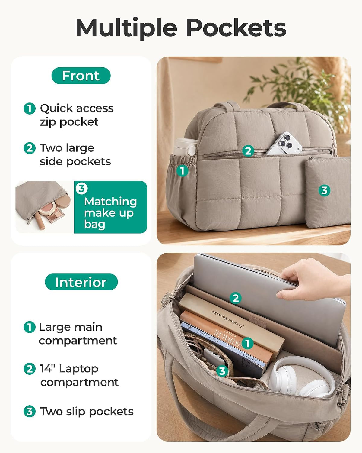 Custom Travel Gym Duffel Bag with Pouch Set