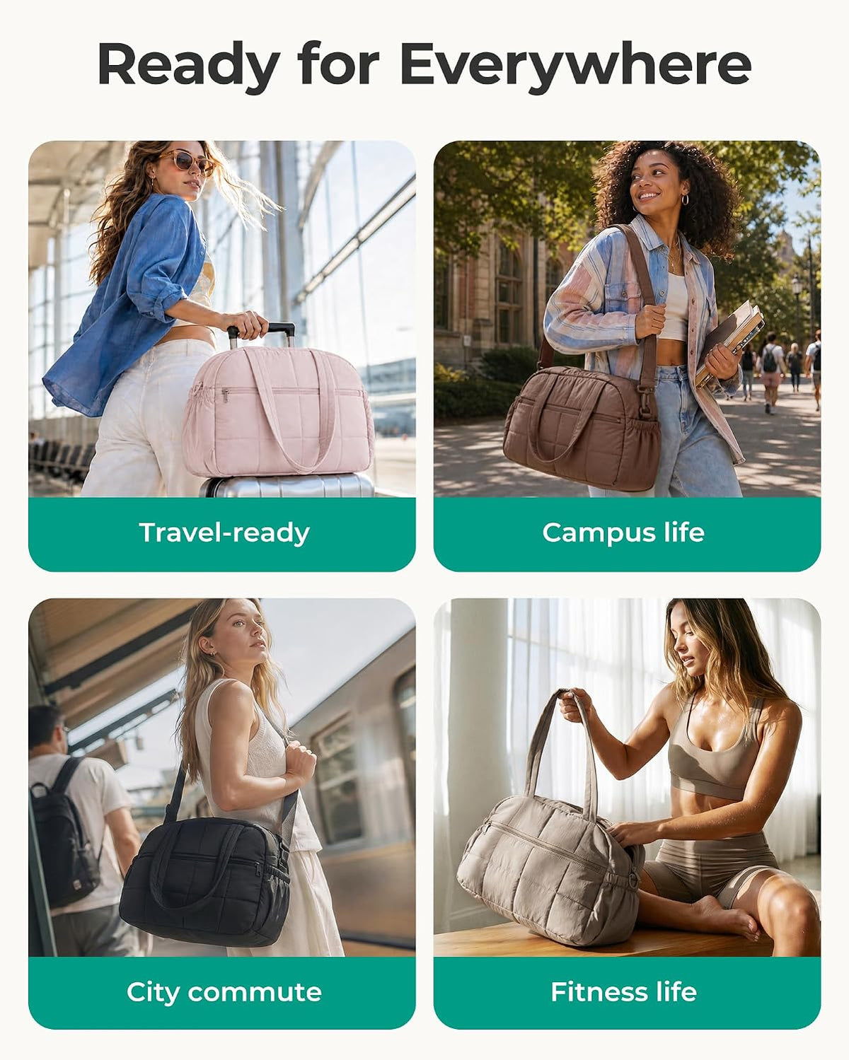Custom Travel Gym Duffel Bag with Pouch Set