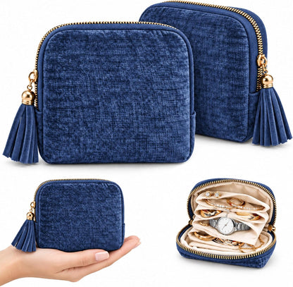 Custom Travel Jewelry Pouch with Zipper