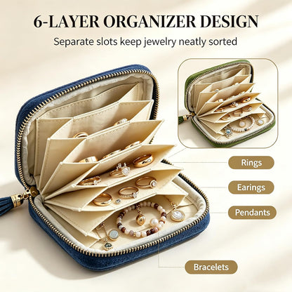 Custom Travel Jewelry Pouch with Zipper