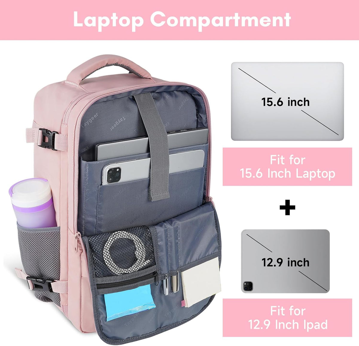 Custom Travel Laptop Backpack with Carry-On Compartments
