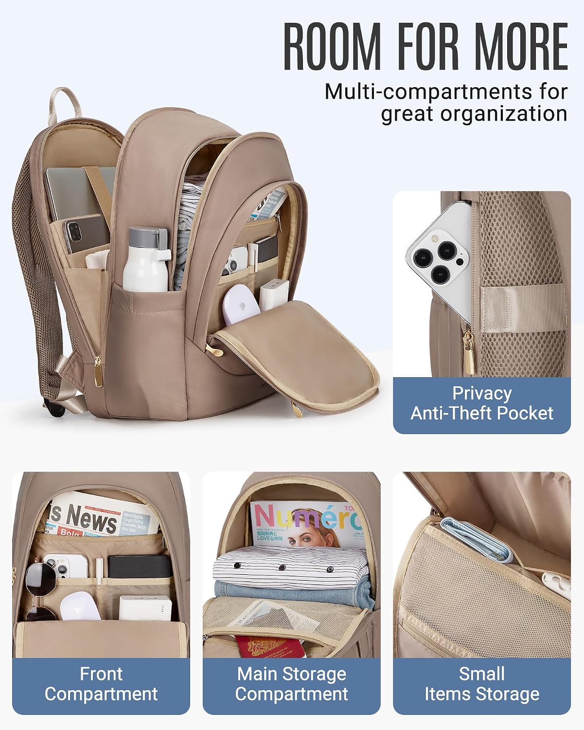 Custom Travel Laptop Backpack with Multiple Compartments
