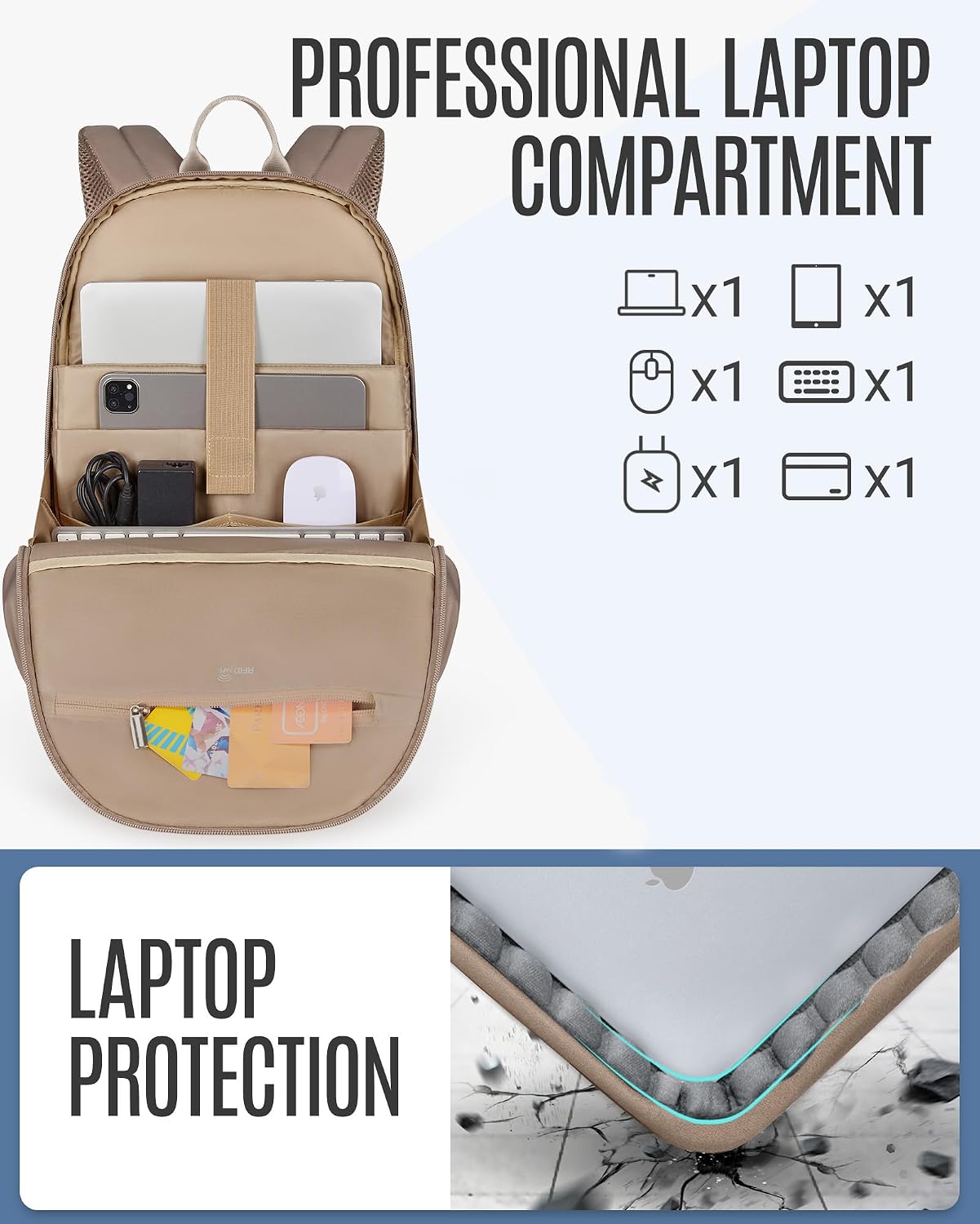 Custom Travel Laptop Backpack with Multiple Compartments