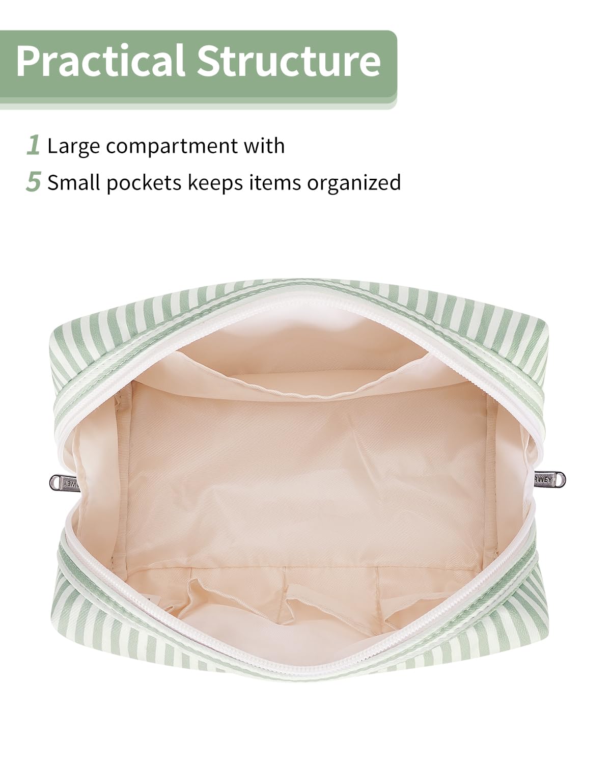 Custom Travel Toiletry Cosmetic Bag with Zipper