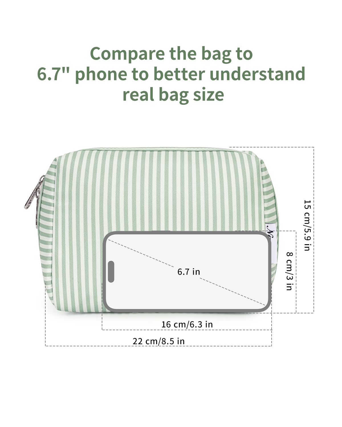 Custom Travel Toiletry Cosmetic Bag with Zipper