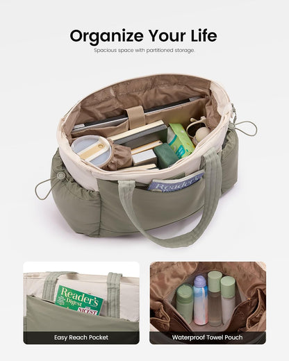 Custom Travel Tote Bag with Zipper and Laptop Compartment