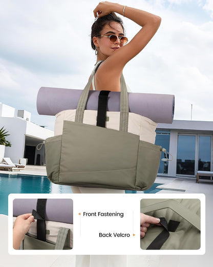 Custom Travel Tote Bag with Zipper and Laptop Compartment