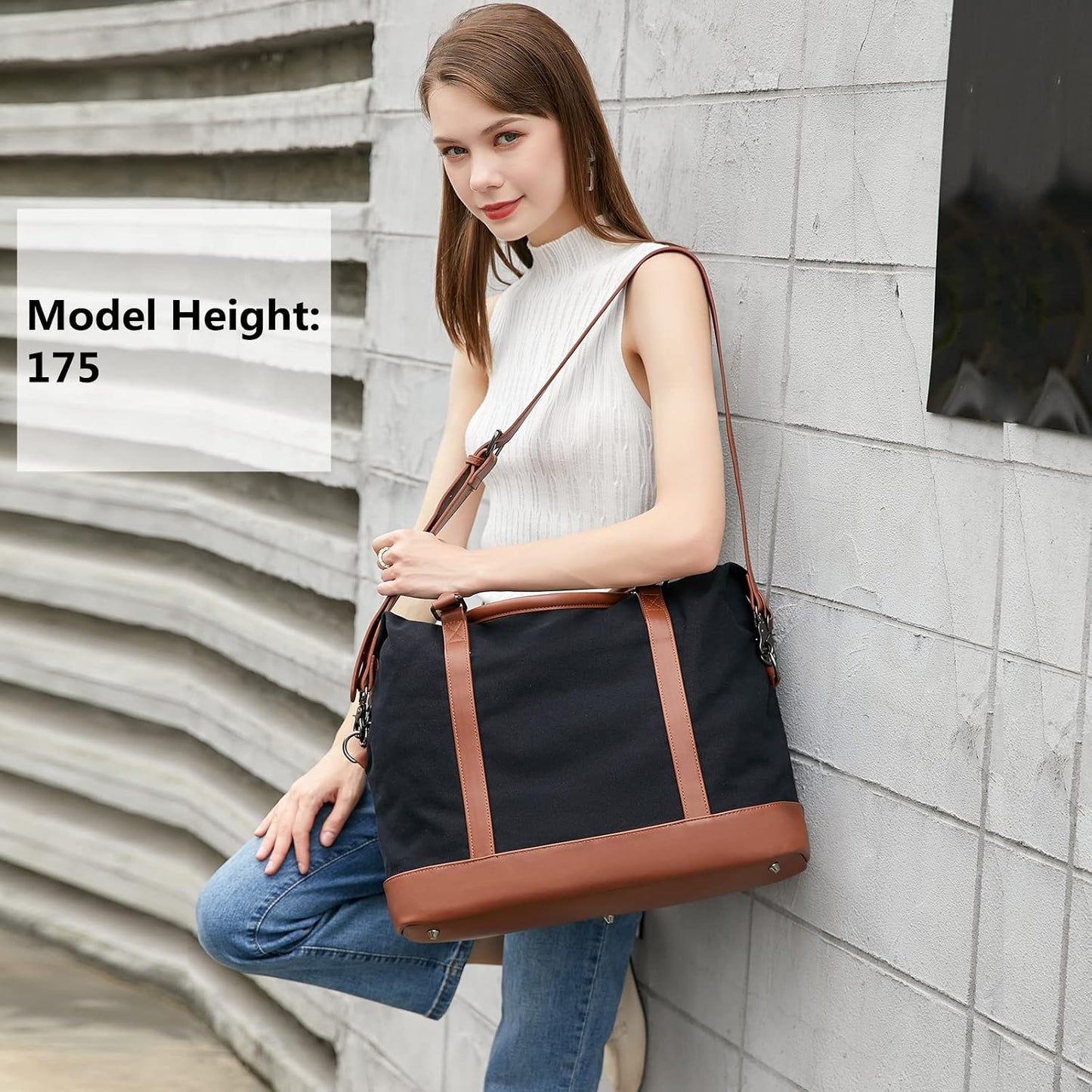 Custom Travel Weekender Tote Bag with Zipper and Trolley Sleeve
