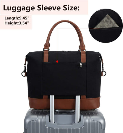 Custom Travel Weekender Tote Bag with Zipper and Trolley Sleeve