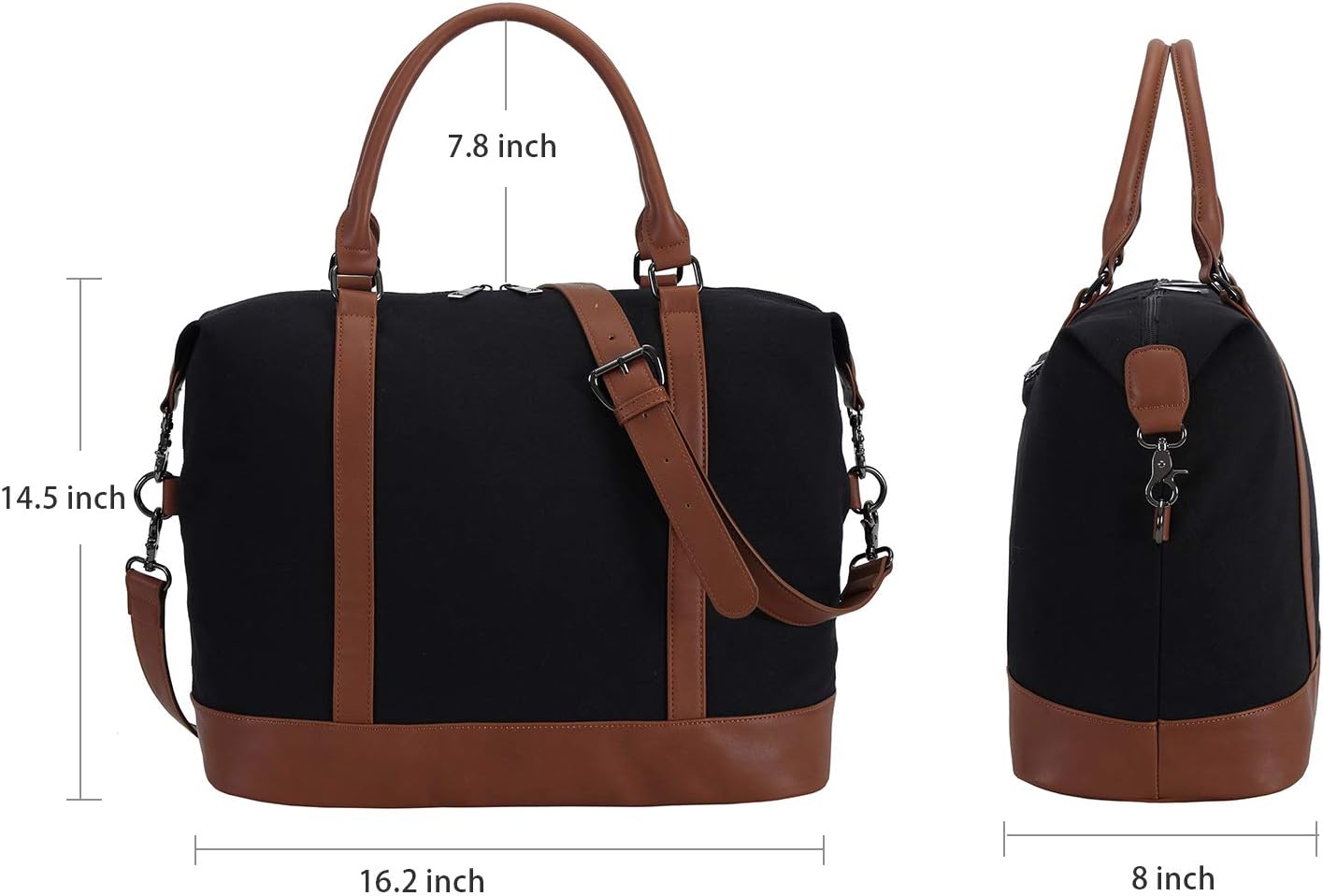 Custom Travel Weekender Tote Bag with Zipper and Trolley Sleeve