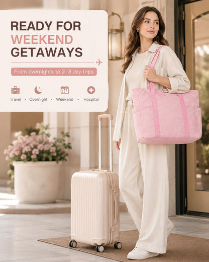 Custom Travel Zipper Tote Bag with Laptop Compartment