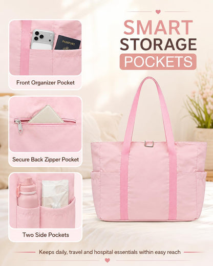 Custom Travel Zipper Tote Bag with Laptop Compartment