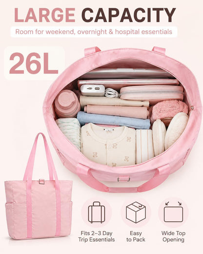 Custom Travel Zipper Tote Bag with Laptop Compartment