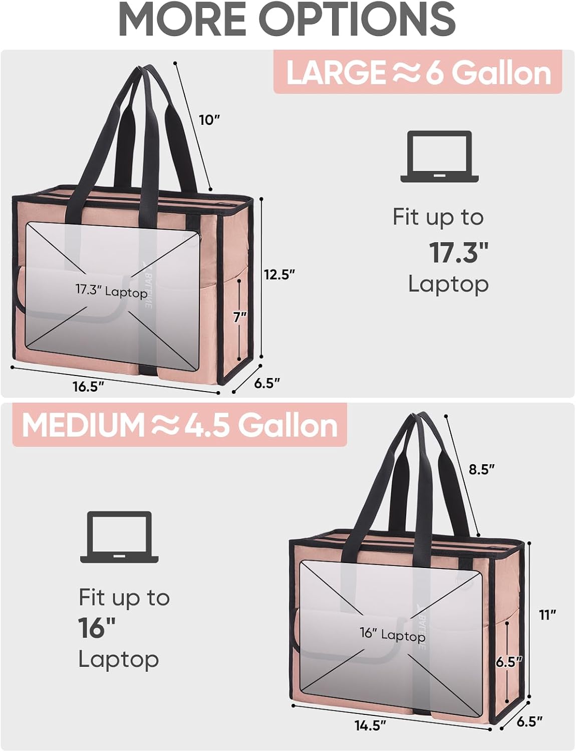 Custom Utility Tote Bag with Zipper Closure