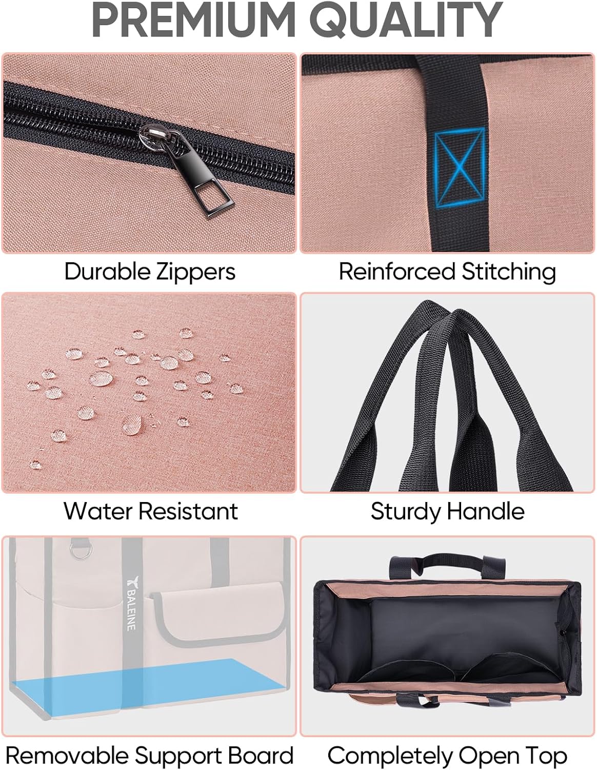 Custom Utility Tote Bag with Zipper Closure