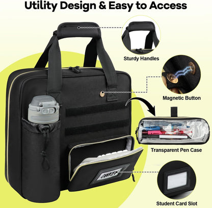 Custom Zipper Binder Bag with Detachable Pen Case